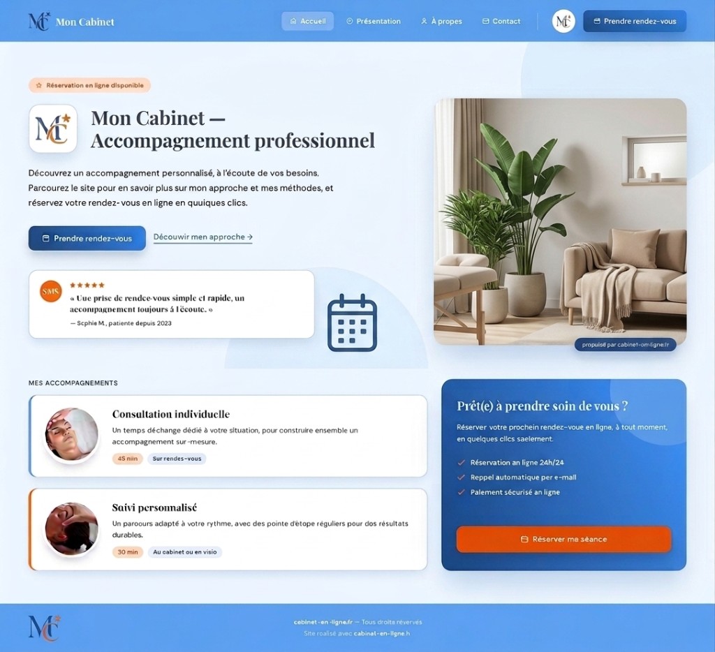 Logiciel de prise de rendez-vous pour thérapeutes